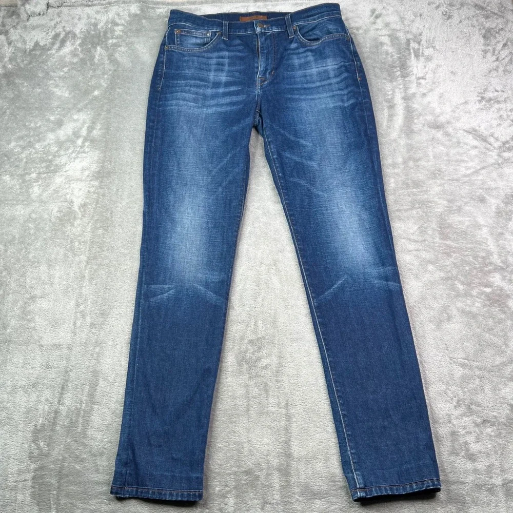 Joe's The Brixton Jeans Mens 32 Blue Solid Straight Narrow Fit Whiskered Denim
